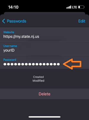 Image of Firefox iOS Passwords page
