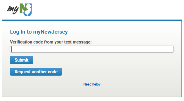 Image of one-time password page for an account with only a mobile number