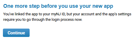 Image of 'one more step' message during signup when you have a service that requires MFA